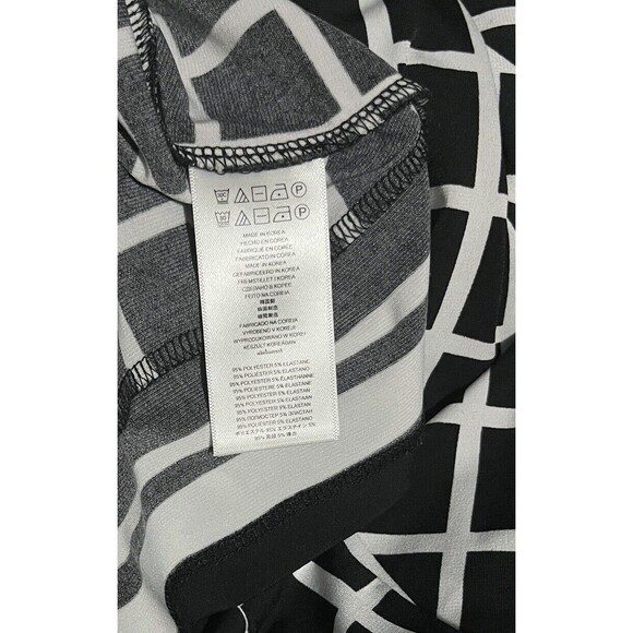 Michael Kors Dress Long Sleeve Geometric Sheath Knee Length Black White Small - Picture 4 of 4